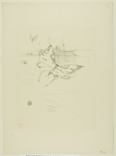 De vlinders, uit Mélodies de Désiré Dihau door Henri de Toulouse Lautrec