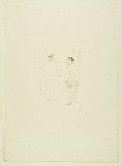 De hoofverkoper bij Jourdan en Brown door Henri de Toulouse Lautrec