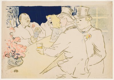 De Ierse en Amerikaanse Bar, Rue Royale door Henri de Toulouse Lautrec