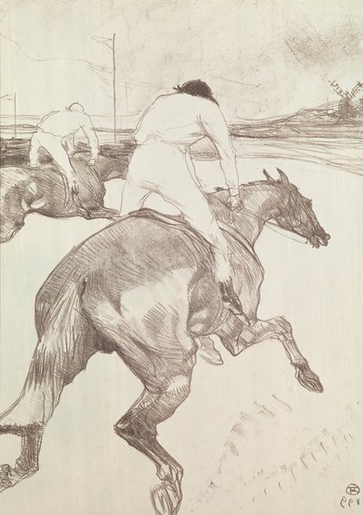 De jockey door Henri de Toulouse Lautrec
