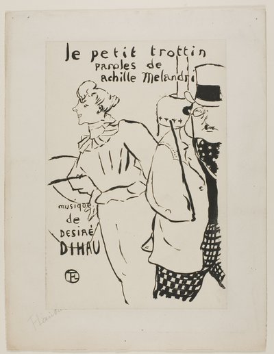 Het kleine boodschappenmeisje door Henri de Toulouse Lautrec
