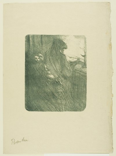 De Oude Flirts, uit Mélodies de Désiré Dihau door Henri de Toulouse Lautrec