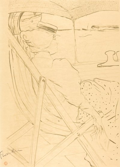 De Passagier uit Hut 54 - Zeilen op een Jacht door Henri de Toulouse Lautrec
