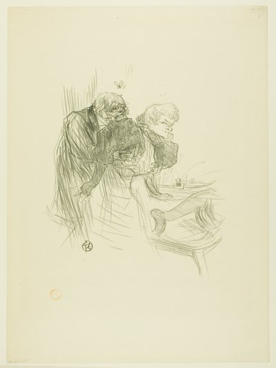 Het gebed van de Poolse joden, uit Au Pied du Sinaï door Henri de Toulouse Lautrec