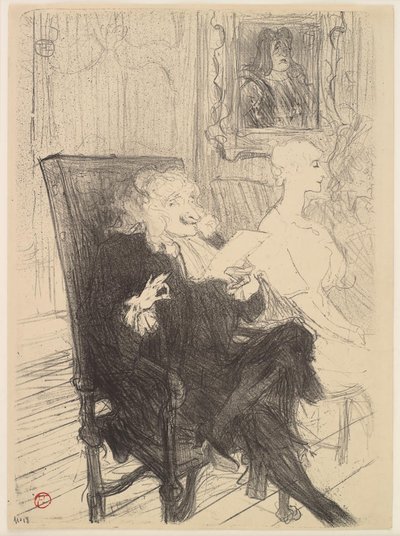 Truffier en Moreno, in Les Femmes Savantes door Henri de Toulouse Lautrec