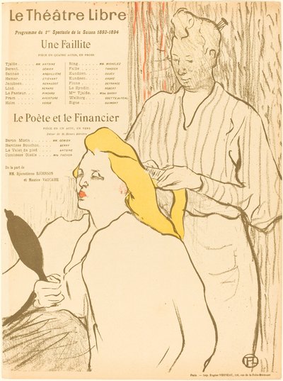 Een Faillissement; De Dichter en de Financier door Henri de Toulouse Lautrec
