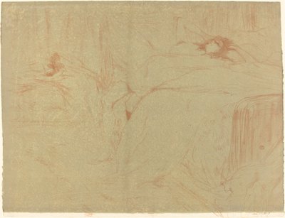 Vrouw op Haar Rug Femme sur le dos, 1896 door Henri de Toulouse Lautrec