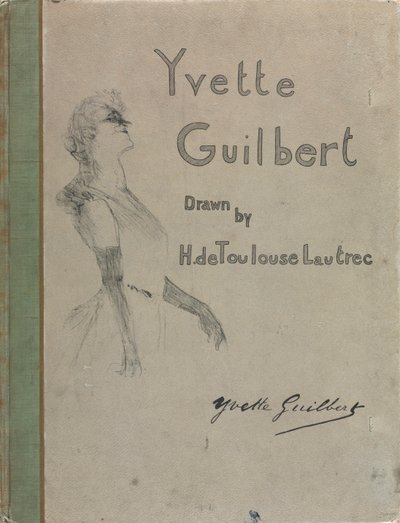 Yvette Guilbert-Engelse Serie: Omslag door Henri de Toulouse Lautrec