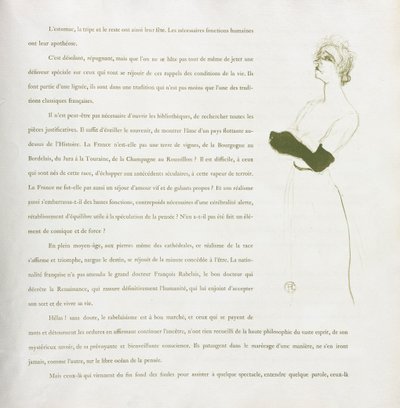Yvette Guilbert-Franse Serie: Nr. 10, 1894 door Henri de Toulouse Lautrec
