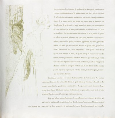 Yvette Guilbert-Franse Serie: Nr. 11, 1894 door Henri de Toulouse Lautrec