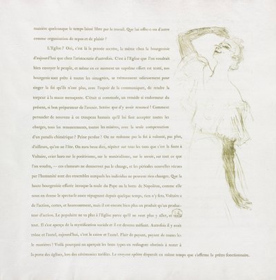 Yvette Guilbert-Franse Serie: Nr. 7 door Henri de Toulouse Lautrec