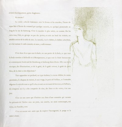 Yvette Guilbert-Franse Serie: Nr. 9, 1894 door Henri de Toulouse Lautrec