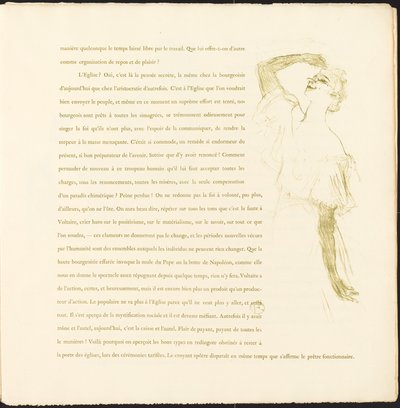 Yvette Guilbert door Henri de Toulouse Lautrec