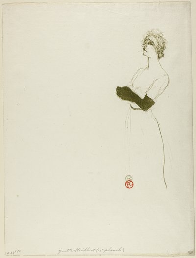 Yvette Guilbert door Henri de Toulouse Lautrec