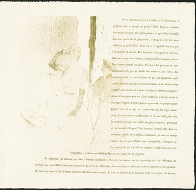 Yvette Guilbert door Henri de Toulouse Lautrec