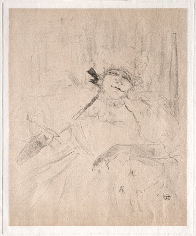 Yvette Guilbert: Oud Lied, 1898 door Henri de Toulouse Lautrec
