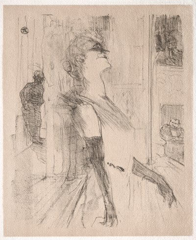 Yvette Guilbert: Op het podium door Henri de Toulouse Lautrec
