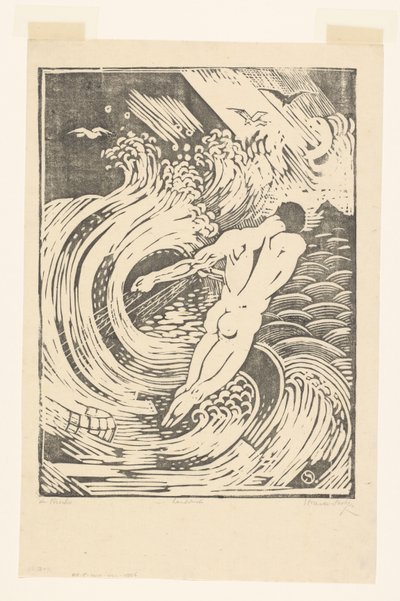 De Visscher door Henri van der Stok (signed by artist)