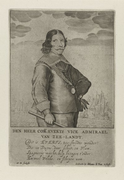 Portret van Cornelis Evertsen door Henrick Rochuszn van Dagen