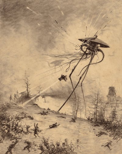 Martiaanse vechtmachine geraakt door een granaat door Henrique Alvim Correa