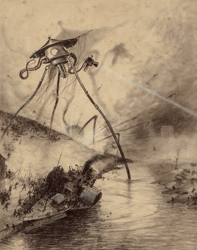 Martiaanse vechtmachine in de Thames-vallei door Henrique Alvim Correa