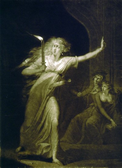Lady Macbeth, Acte 5 scène één, waarom dan is het tijd om het te doen. geschilderd naar H. Fuseli door Henry (1741 1825) (after) Fuseli