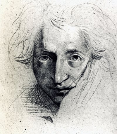 Studie voor een zelfportret door Johann Heinrich Füssli