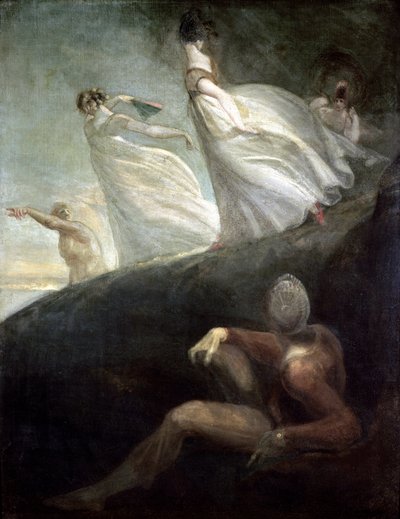 De vrouwen van Hastings (olieverf op doek) door Henry (1741-1825) Fuseli