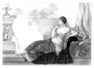 Mary Robinson 1757-1800, Engelse dichteres en romanschrijfster, 1830 door Henry Adlard