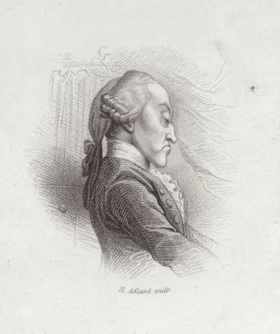 Thomas Augustine Arne, Engelse componist (1710-1778) door Henry Adlard