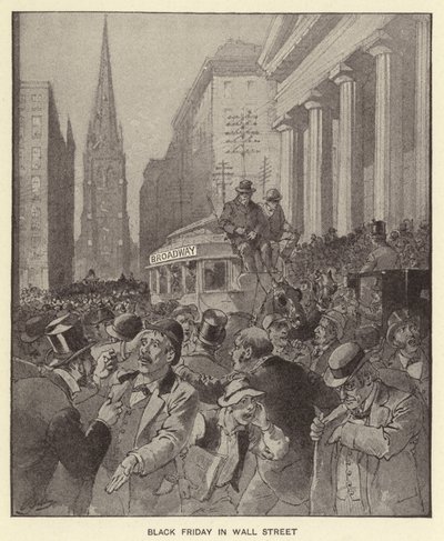 Zwarte Vrijdag op Wall Street (litho) door Henry Alexander (after) Ogden