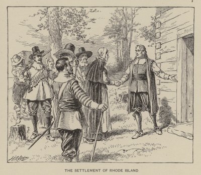 De vestiging van Rhode Island door Henry Alexander (after) Ogden