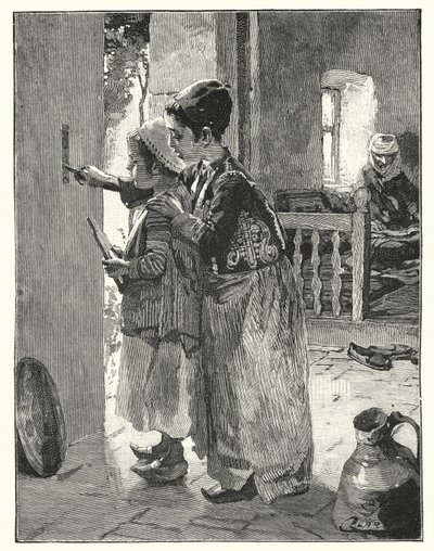 Wetten en regels op deurpost van Joods huis door Henry Andrew Harper