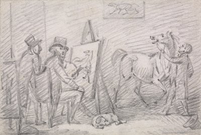Het Atelier van de Kunstenaar door Henry Bernard Chalon