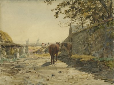 Uitzicht op de kazernewallen in de Leazes, Newcastle upon Tyne door Henry Burdon Richardson