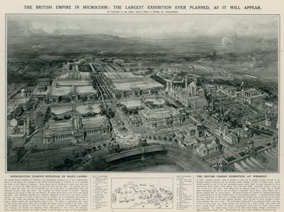 Het Britse Rijk in microkosmos (litho) door Henry Charles Brewer