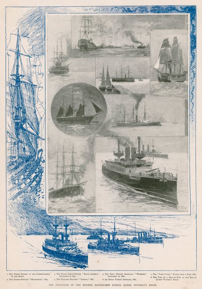 De Koninklijke Marine in het Victoriaanse tijdperk: de evolutie van het slagschip tijdens het bewind van de Koningin door Henry Charles Seppings Wright