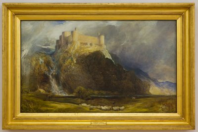 Kasteel Harlech, Vierkant tegen de winden die waaien, c.1894 door Henry Clarence Whaite