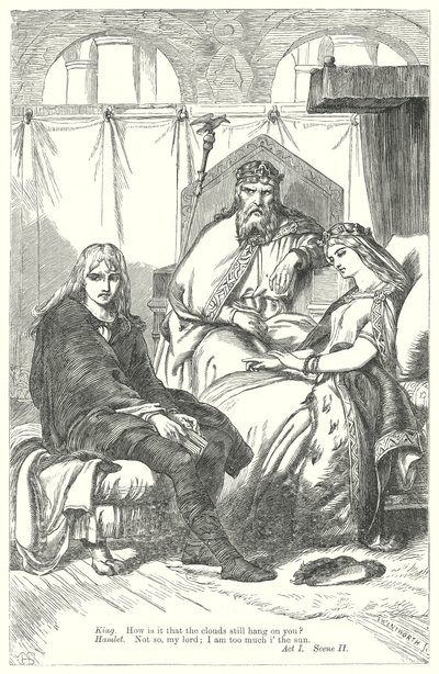 Hamlet (gravure) door Henry Courtney (after) Selous