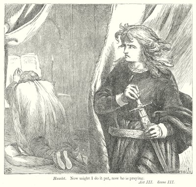 Hamlet (gravure) door Henry Courtney (after) Selous