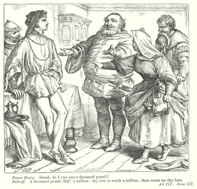 Koning Henry IV Deel I (gravure) door Henry Courtney (after) Selous