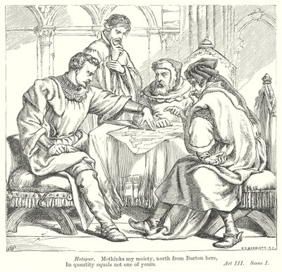 Koning Henry IV Deel I (gravure) door Henry Courtney (after) Selous