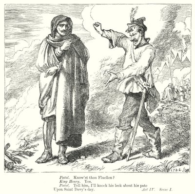 Koning Hendrik V (gravure) door Henry Courtney (after) Selous