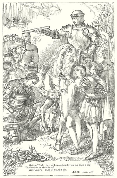 Koning Hendrik V (gravure) door Henry Courtney (after) Selous