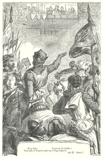 Koning Jan (gravure) door Henry Courtney (after) Selous