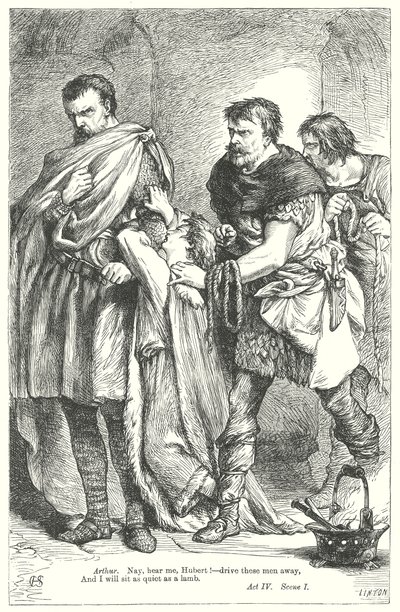 Koning Jan (gravure) door Henry Courtney (after) Selous