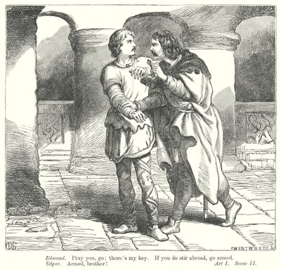 King Lear (gravure) door Henry Courtney (after) Selous
