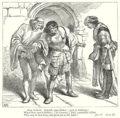 Koning Richard III (gravure) door Henry Courtney (after) Selous