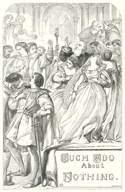 Much Ado About Nothing (gravure) door Henry Courtney (after) Selous