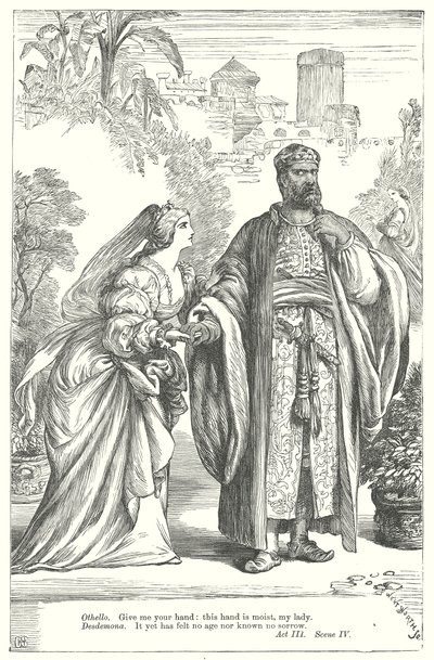 Othello (gravure) door Henry Courtney (after) Selous